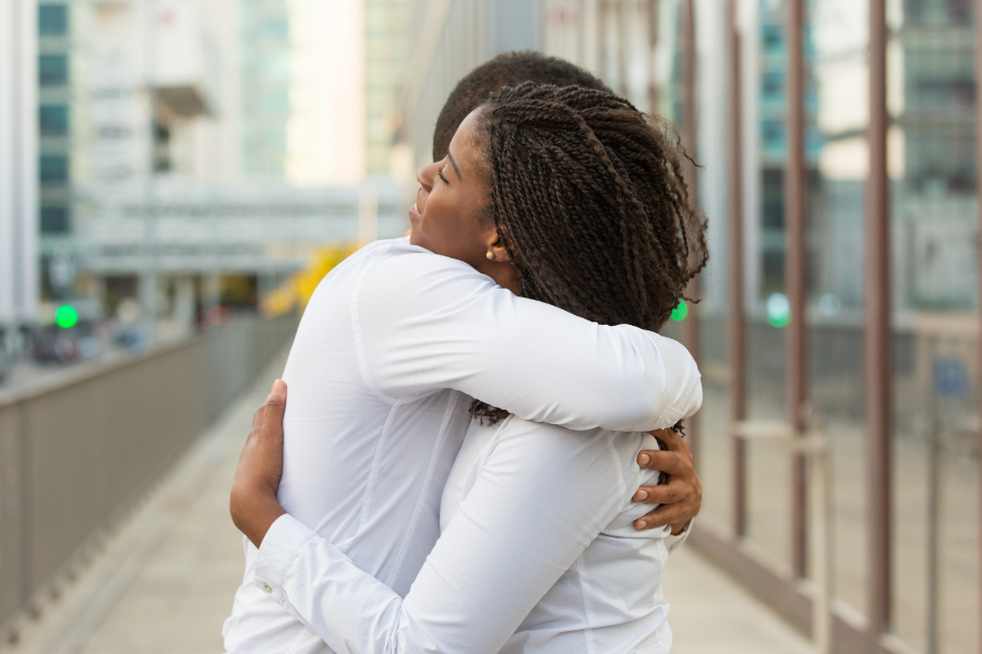 couple hugging