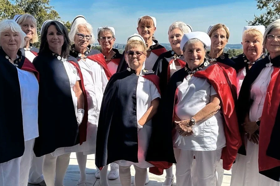 group of nurses at honor guard